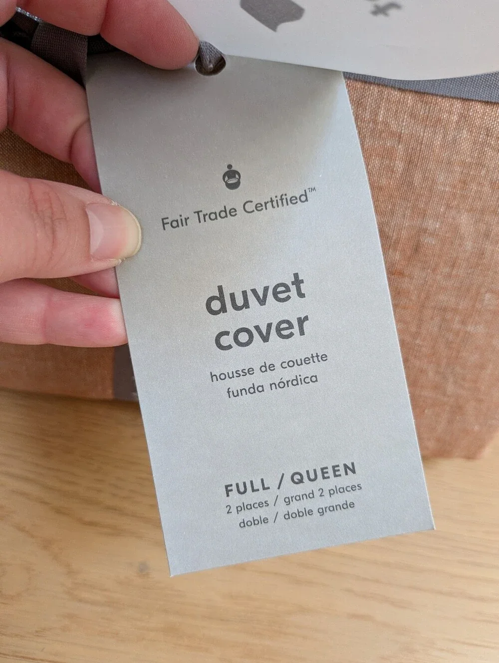 NWT West Elm 100% Linen European Flax Duvet Cover Terracotta Melange Full/Queen